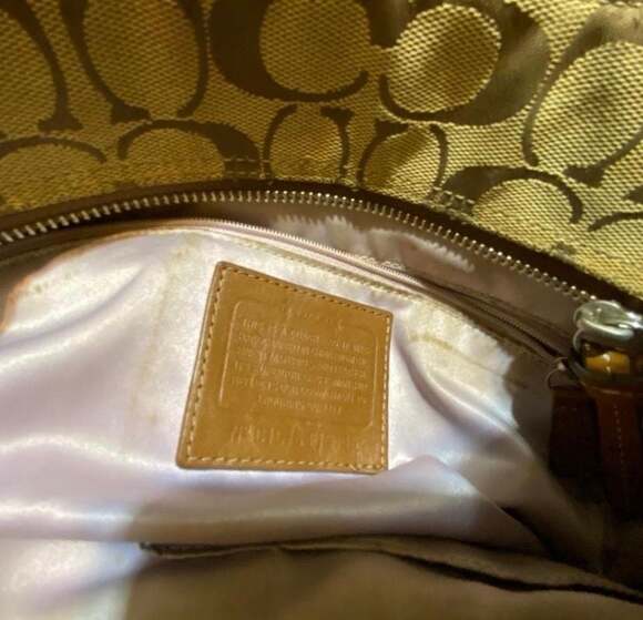 Coach Signature Canvas Heritage Stripe Carryall Tote Bag - Picture 3 of 9